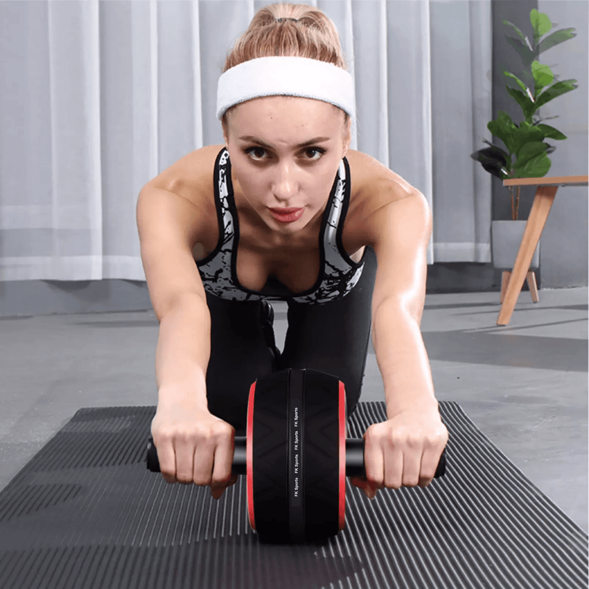 Ab Roller with Large Knee Mat – Ab Wheel Exercise Equipment for Core & Abdominal Workouts at Home or Gym