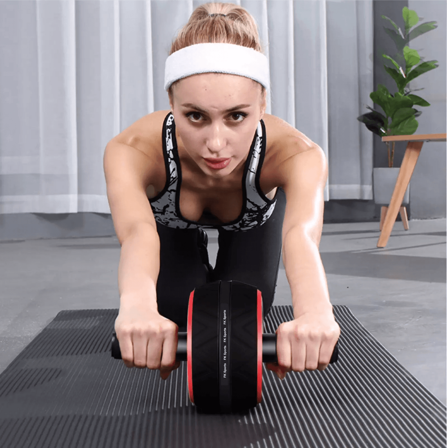 Ab Roller with Large Knee Mat – Ab Wheel Exercise Equipment for Core & Abdominal Workouts at Home or Gym