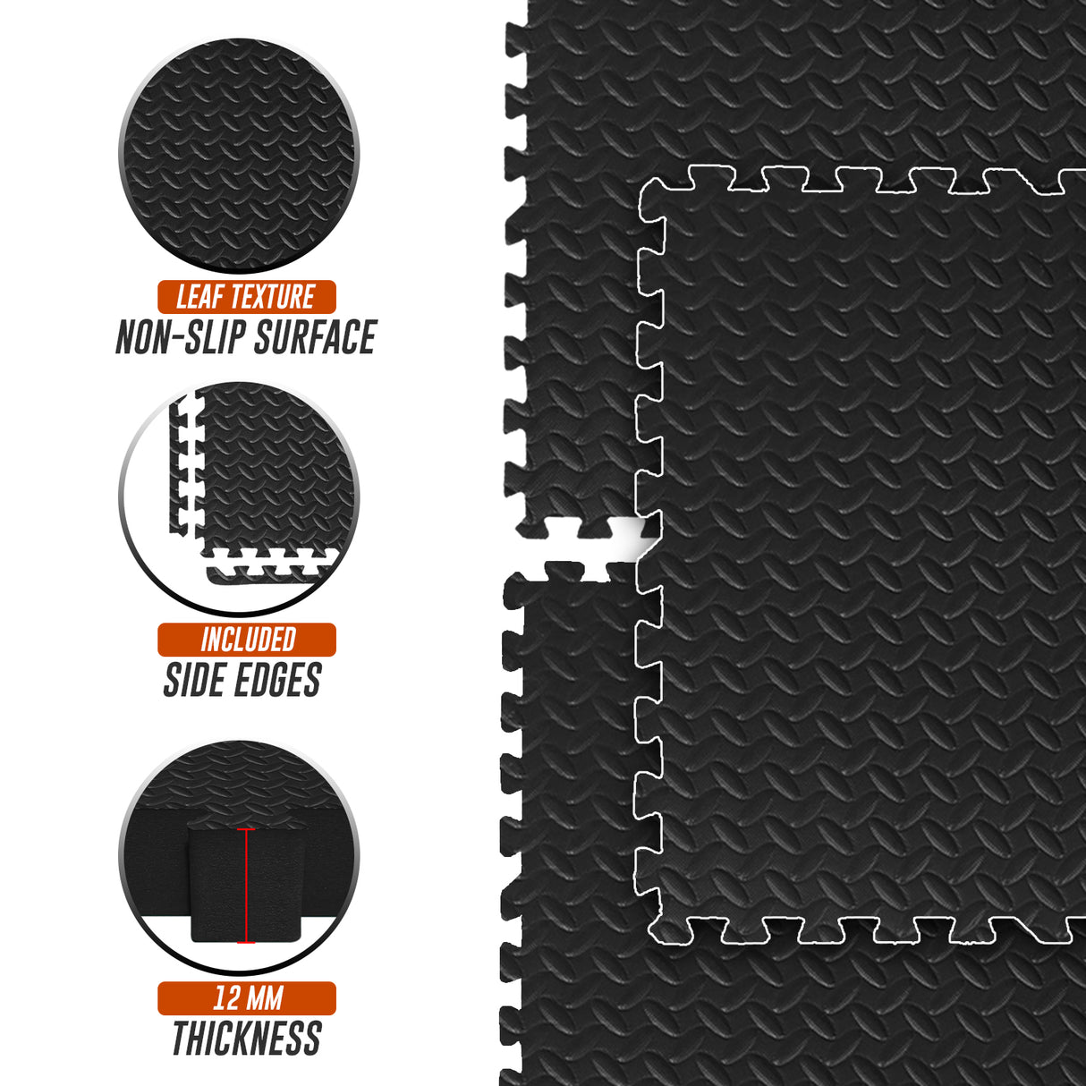 EVA Interlocking Floor Mats Soft Foam Gym Flooring Mat Yoga Tiles 25 mm 60x60cm