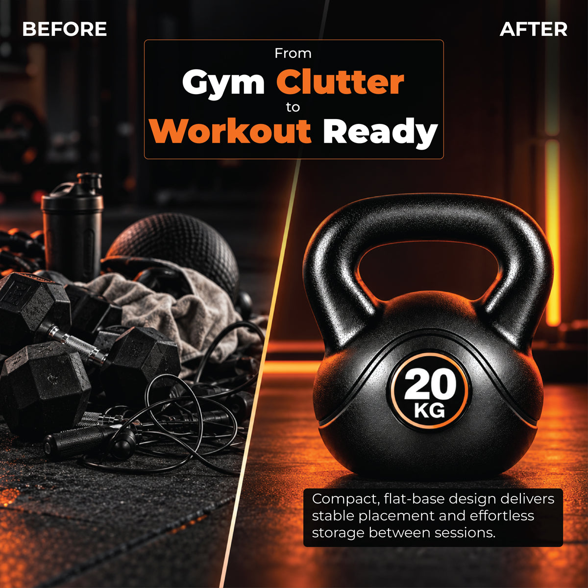 Vinyl Coated Kettlebells – Heavy Weight Kettlebell Set for Home Gym Workouts (2kg to 24kg) – Strength Training for Men & Women