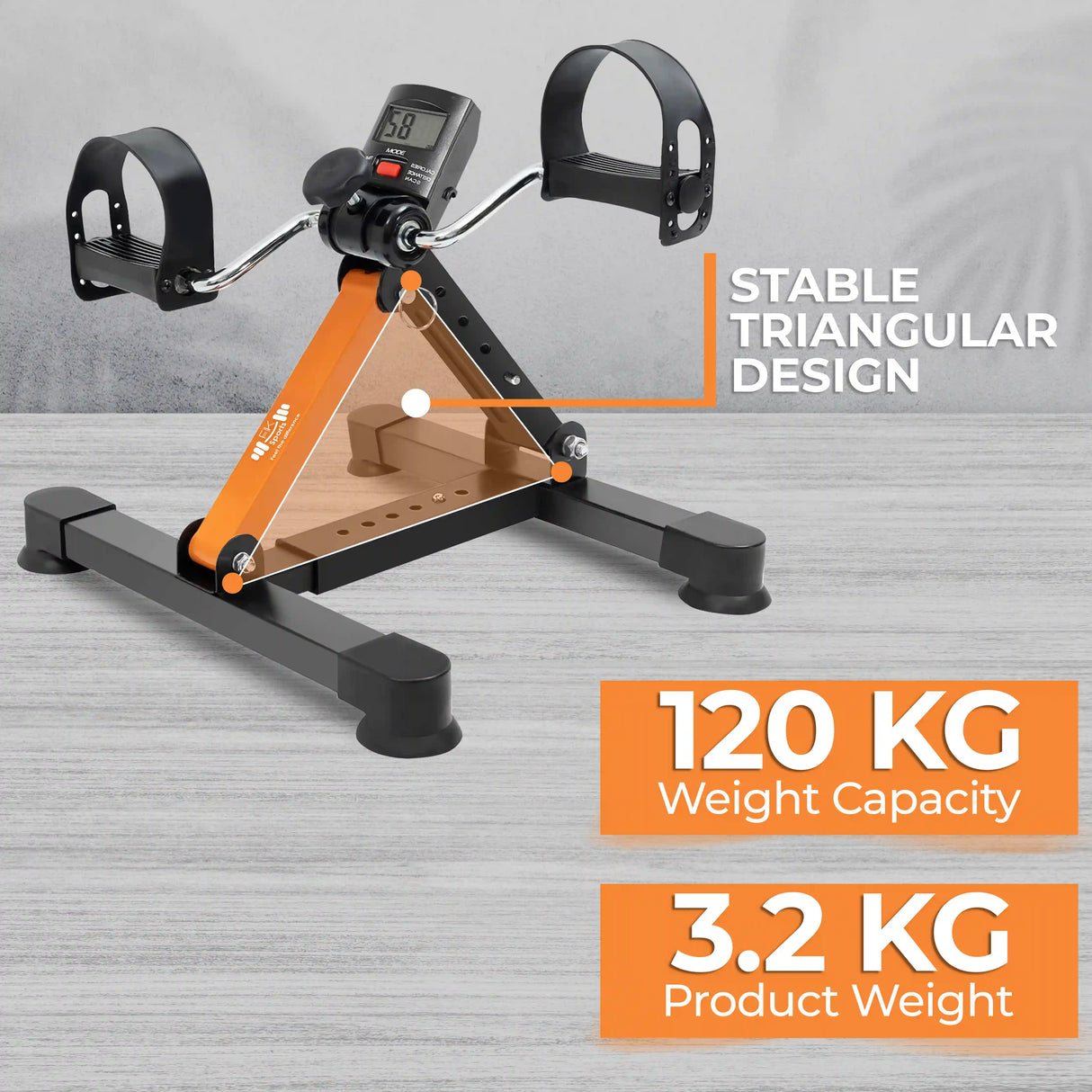 Mini Exercise Bike Portable Pedal Exerciser Resistance Cycle Indoor Gym Fitness