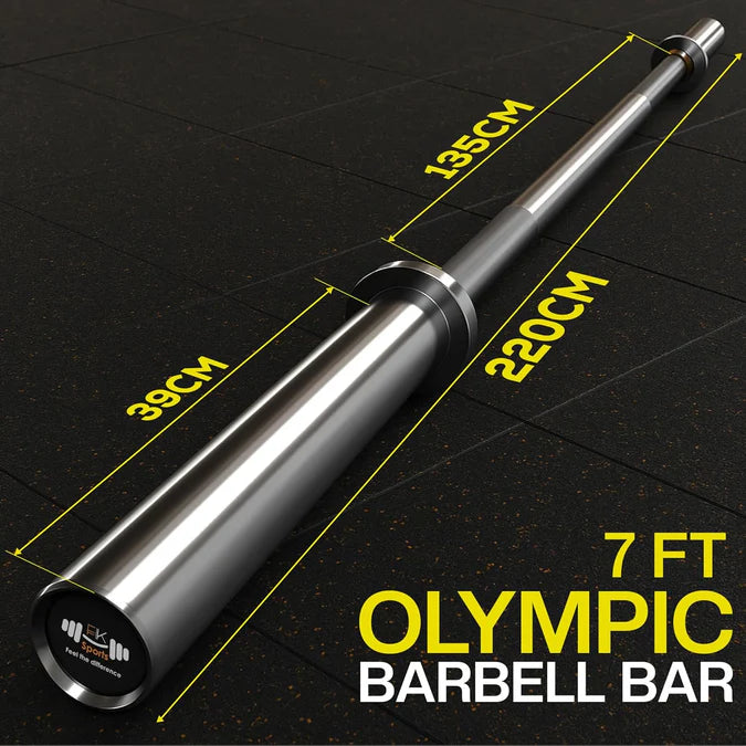 Tri-Grip Weight Plate With Barbell Set | Rubber & Powder Coated