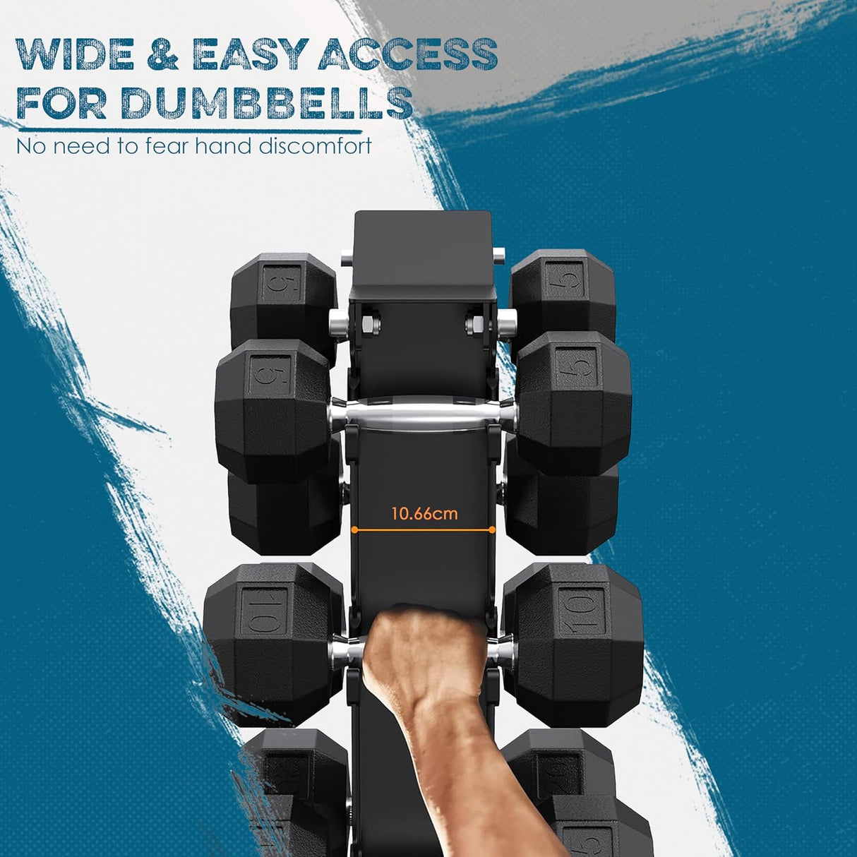 Dumbbell Storage Rack 3-Tier Heavy-Duty Steel Stand for Home Gym