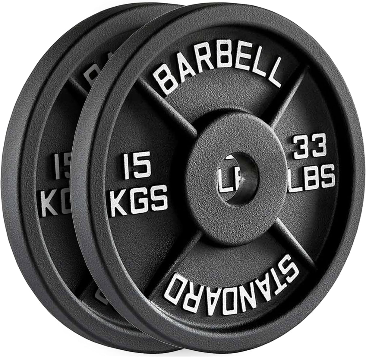 Olympic Cast Iron Weight Plates – 2-Inch Barbell Weights (2.5kg to 25kg) – Heavy-Duty Plates for Home Gym & Fitness – Sold in Pairs