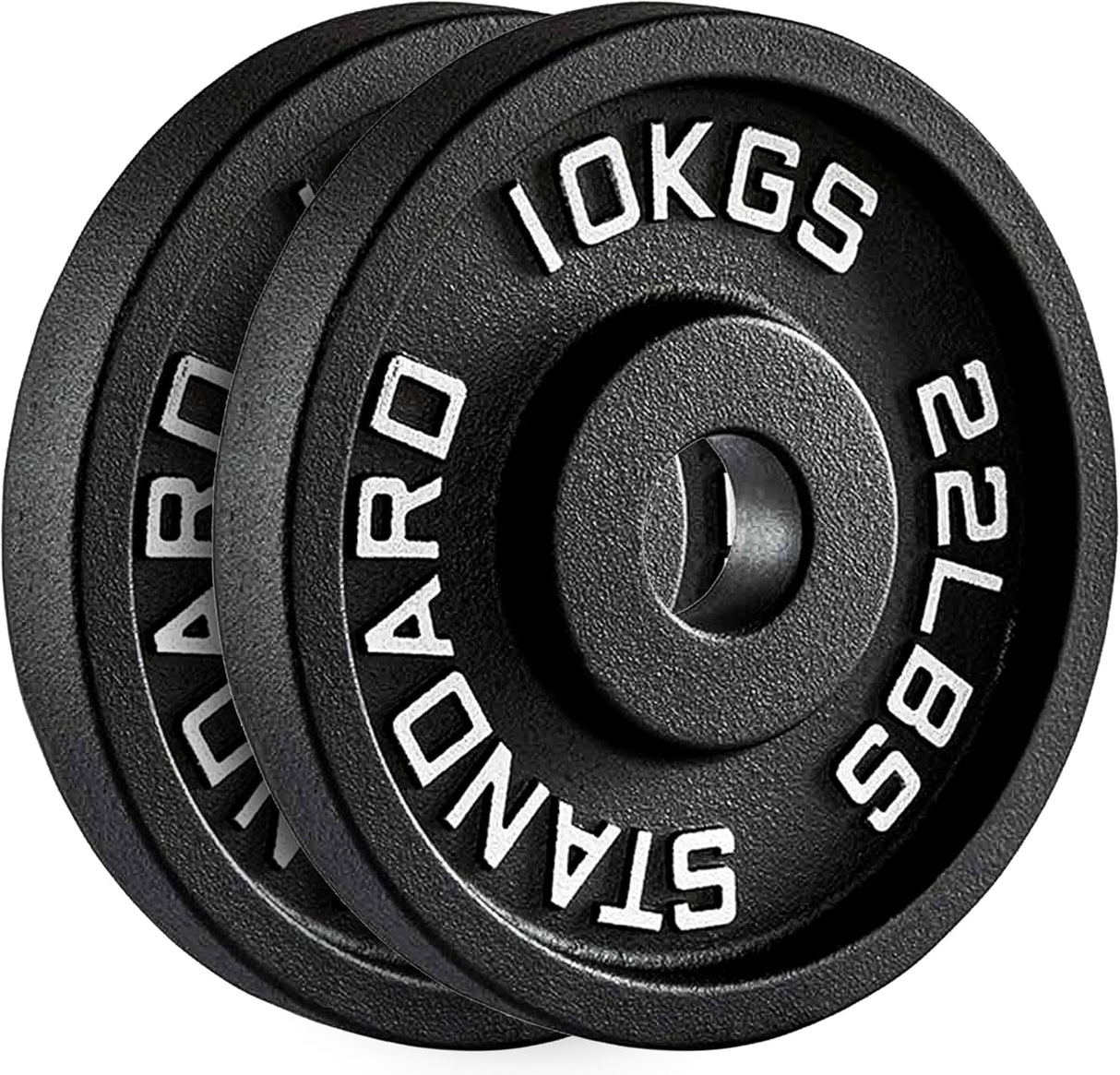 Olympic Cast Iron Weight Plates – 2-Inch Barbell Weights (2.5kg to 25kg) – Heavy-Duty Plates for Home Gym & Fitness – Sold in Pairs