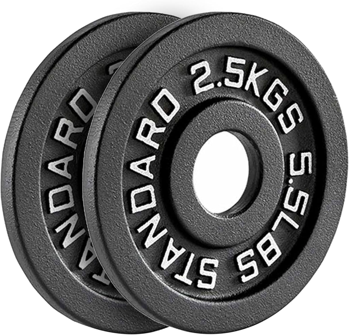Olympic Cast Iron Weight Plates – 2-Inch Barbell Weights (2.5kg to 25kg) – Heavy-Duty Plates for Home Gym & Fitness – Sold in Pairs