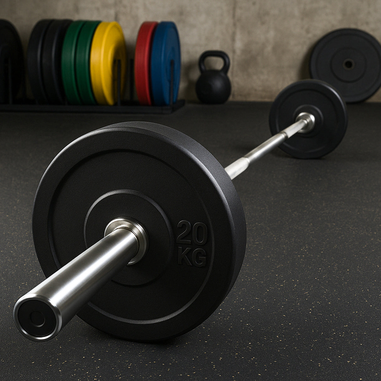 Olympic Barbell Bar – 2" Chrome Finish | 4ft, 5ft, 6ft, 7ft with Collars | Anti-Slip Grip for Weightlifting & Strength Training