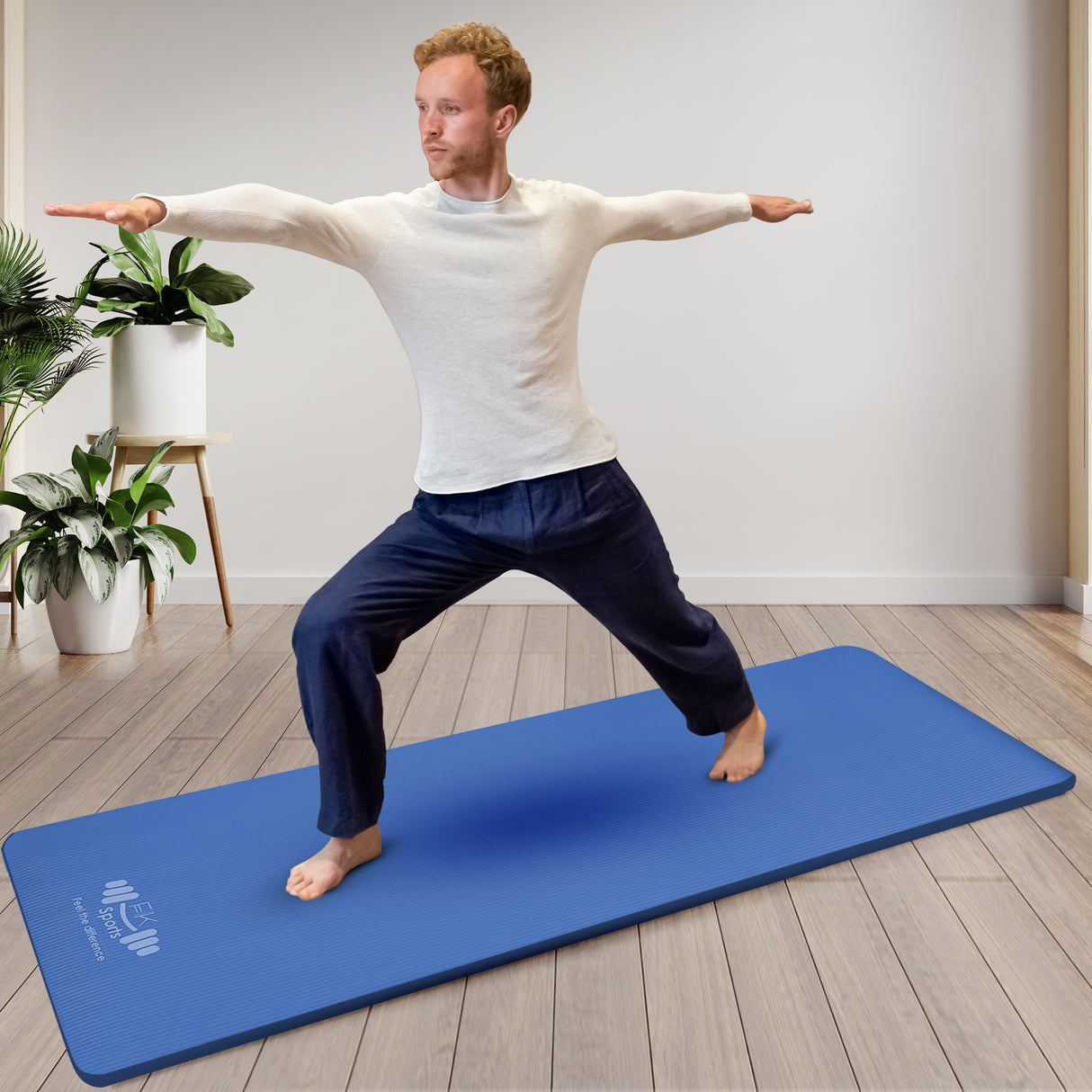 Yoga Mat 20mm Extra Thick NBR Foam, 183 x 61 cm, Non-Slip, With Carry Bag & Strap