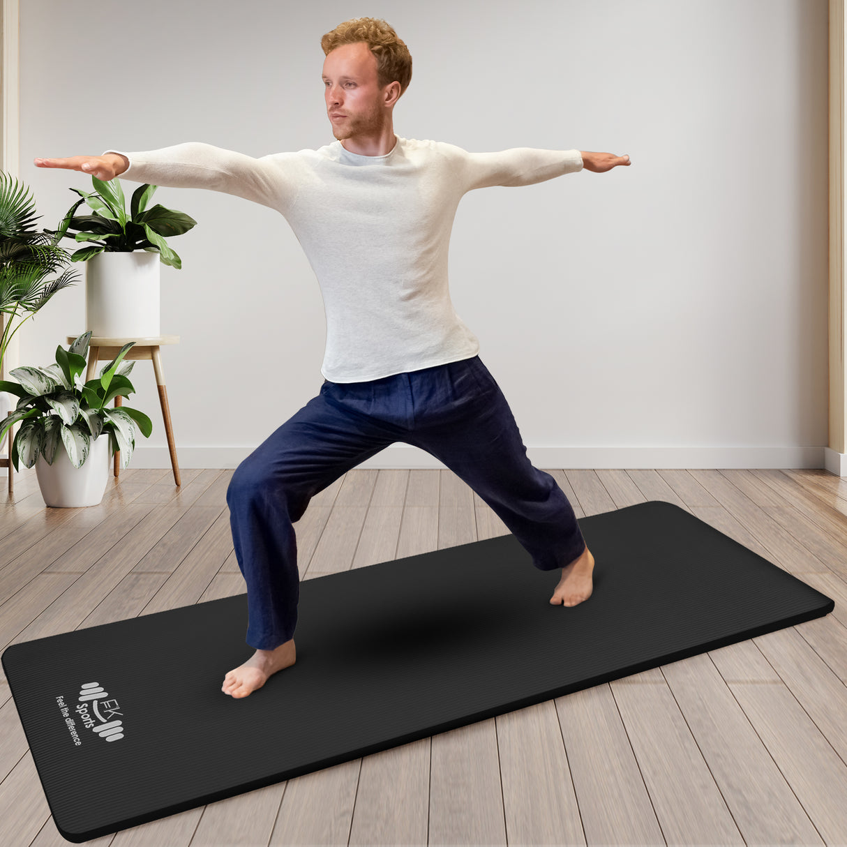 Yoga Mat 20mm Extra Thick NBR Foam, 183 x 61 cm, Non-Slip, With Carry Bag & Strap