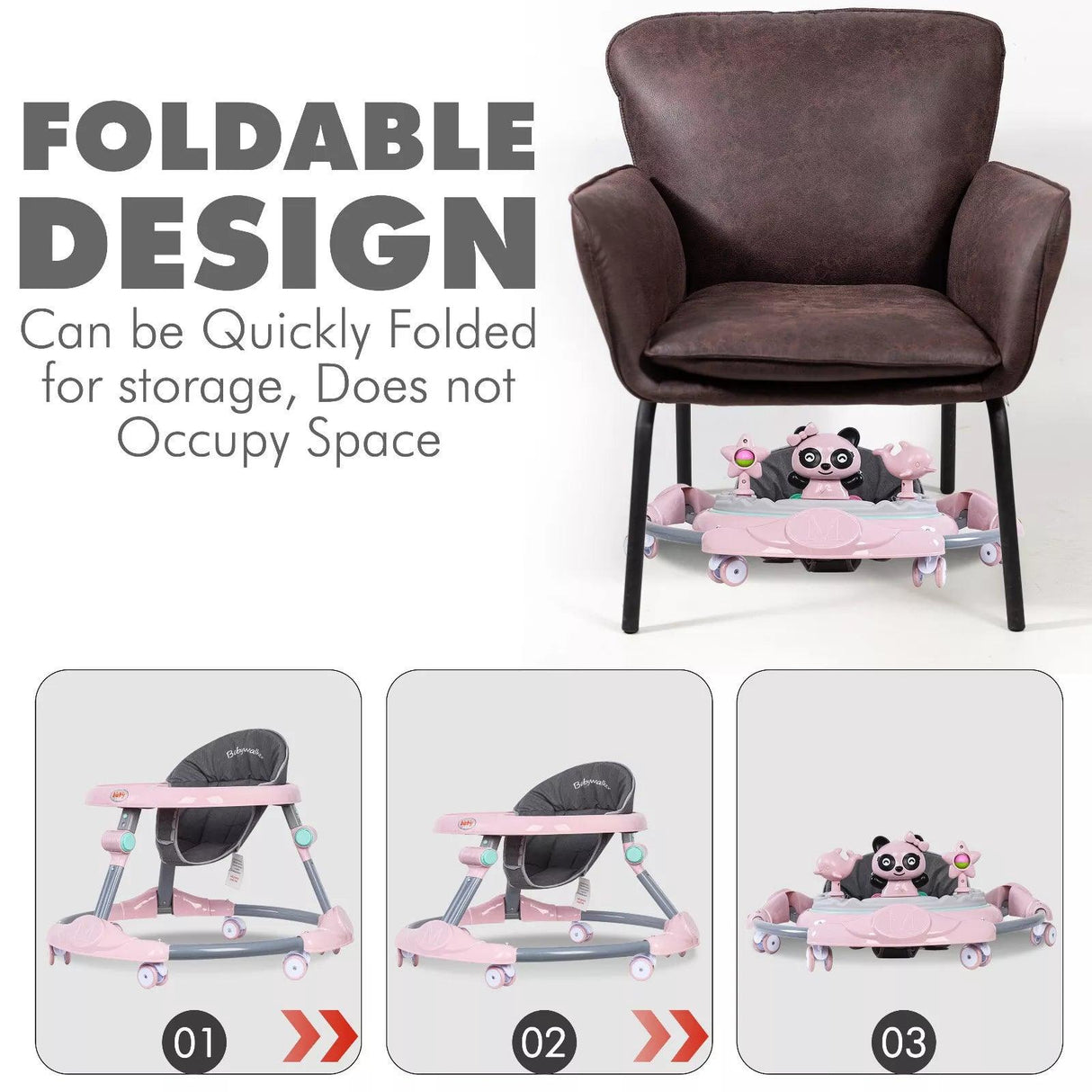 Baby Walker Bouncer First Steps Push Along Activity Music Ride On Car Melody UK