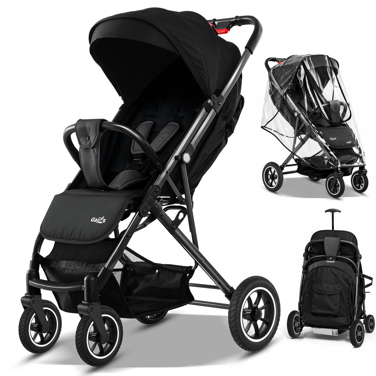 FK Sports Lightweight Foldable Baby Stroller – Compact Travel Pram with UV Canopy & Shock-Absorbing Wheels