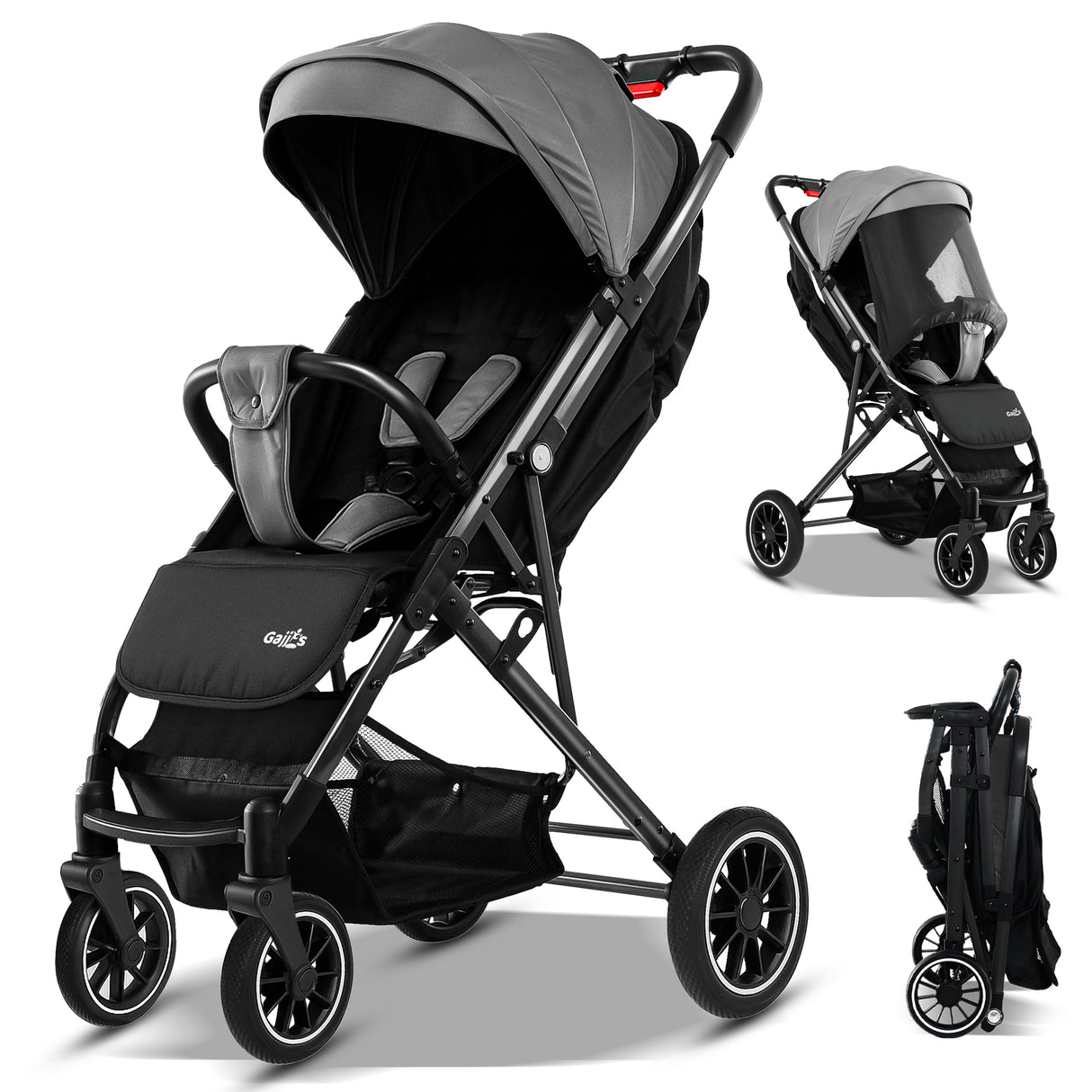 FK Sports Lightweight Foldable Baby Stroller – Compact Travel Pram with UV Canopy & Shock-Absorbing Wheels