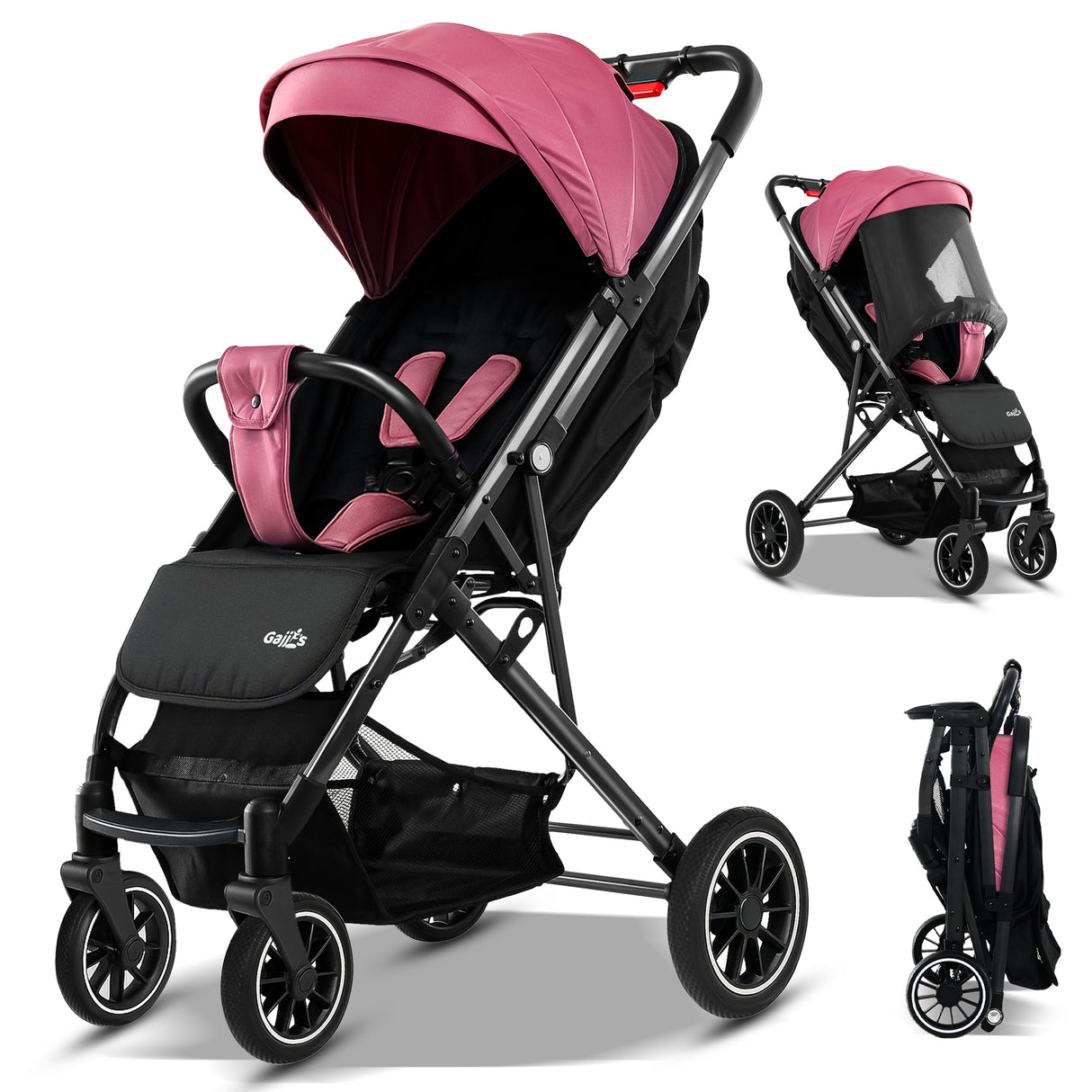 FK Sports Lightweight Foldable Baby Stroller – Compact Travel Pram with UV Canopy & Shock-Absorbing Wheels