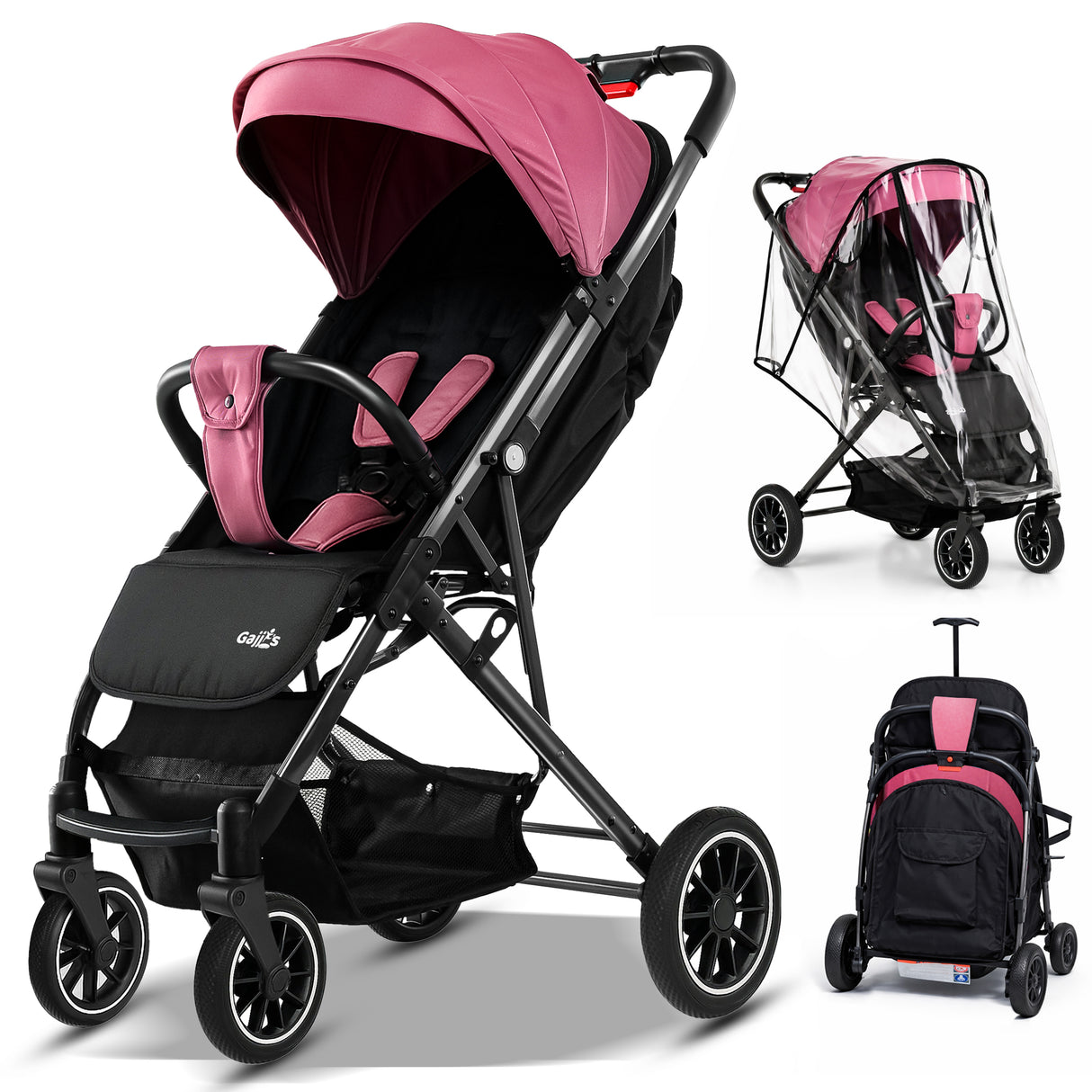 FK Sports Lightweight Foldable Baby Stroller – Compact Travel Pram with UV Canopy & Shock-Absorbing Wheels