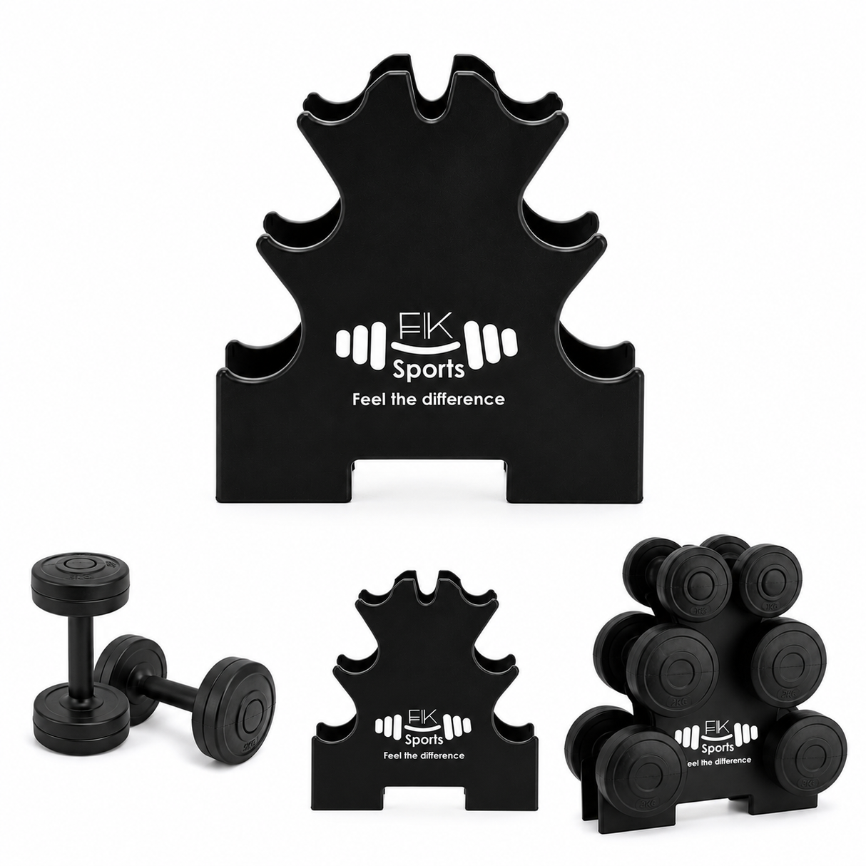 12KG Dumbbell Weights Set with Storage Stand for Home Workouts | FK Sports