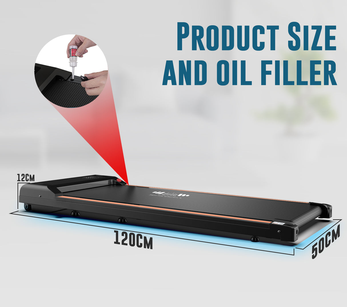 FK Sports Walking Pad Foldable Under-Desk Treadmill – Quiet 2.5HP Motor, Up to 6 km/h, Home & Office Use