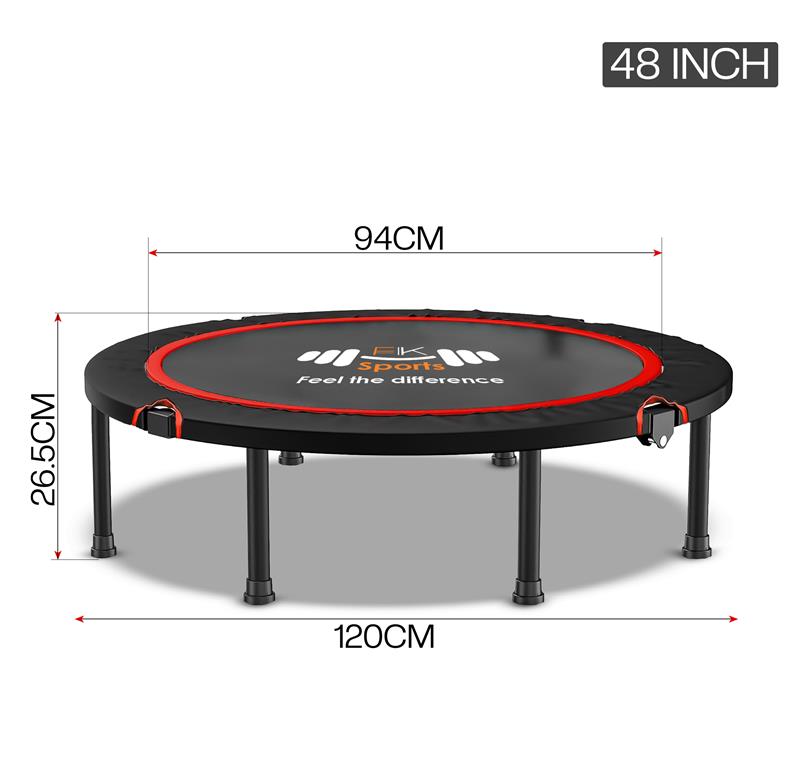 40''/48'' Foldable Fitness Trampoline for Adults – Compact Rebounder for Home Gym Workouts, Supports Up to 100KG
