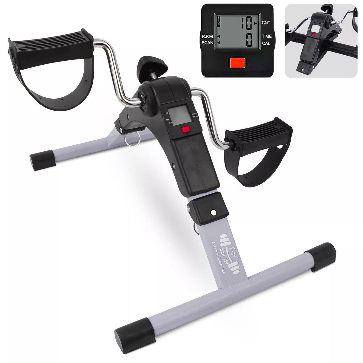 Mini Exercise Bike – Portable Pedal Exerciser with LCD Screen & Adjustable Resistance for Arm & Leg Workout