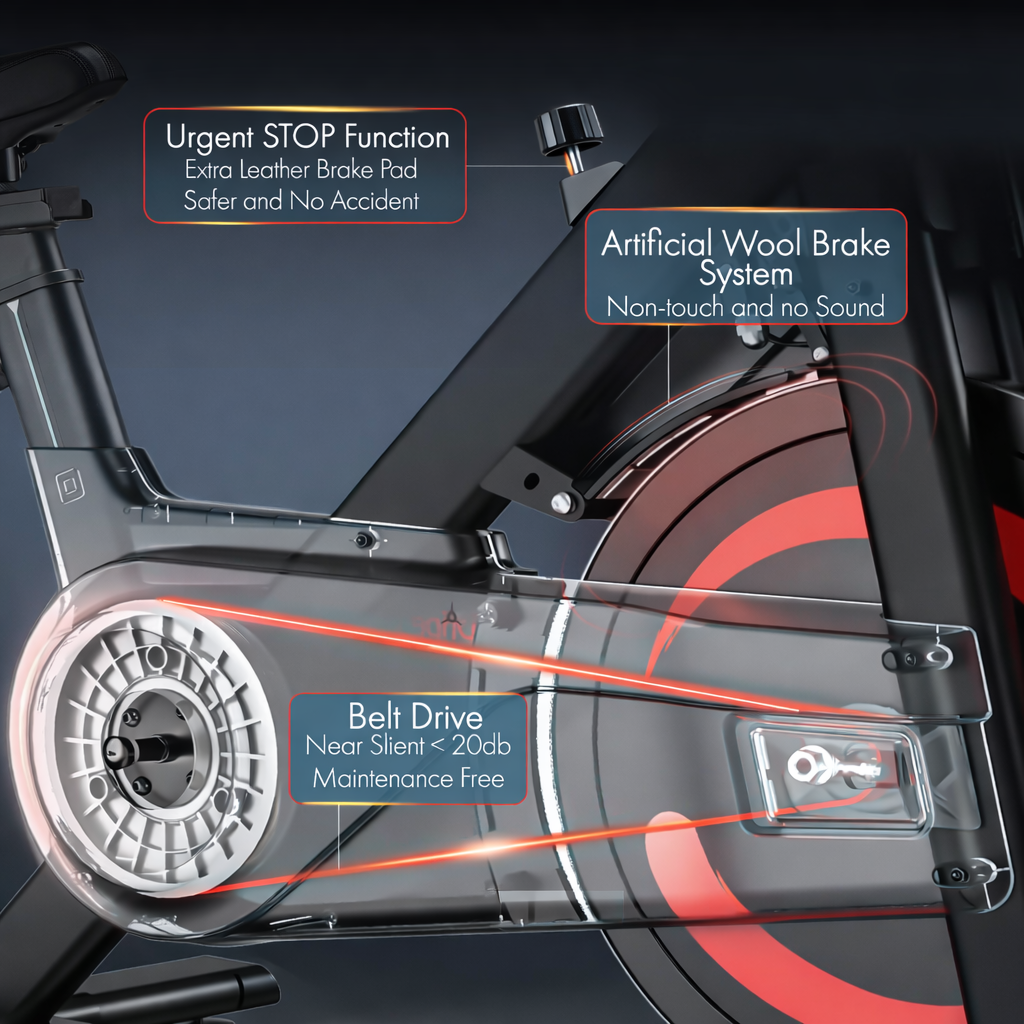 Exercise Bike Cardio Cycle Indoor Training LCD Screen 8KG-10Kg Flywheel Optional Fitness Gym