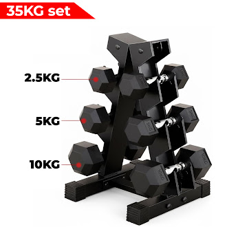 3-Tier Dumbbell Rack – Gym & Home Storage Stand with Dumbbell Sets