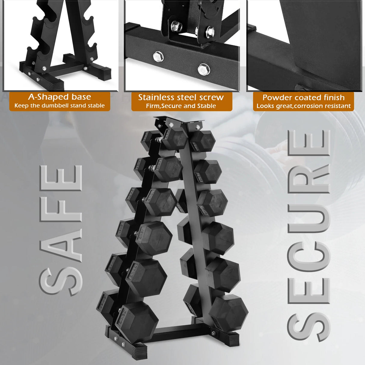 6 Tier Hex Dumbbell Tree Rack