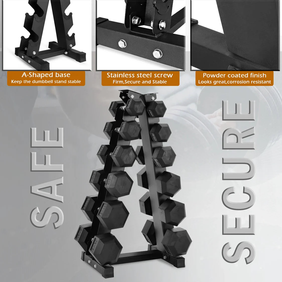 5 Tier Hex Dumbbell Tree Rack