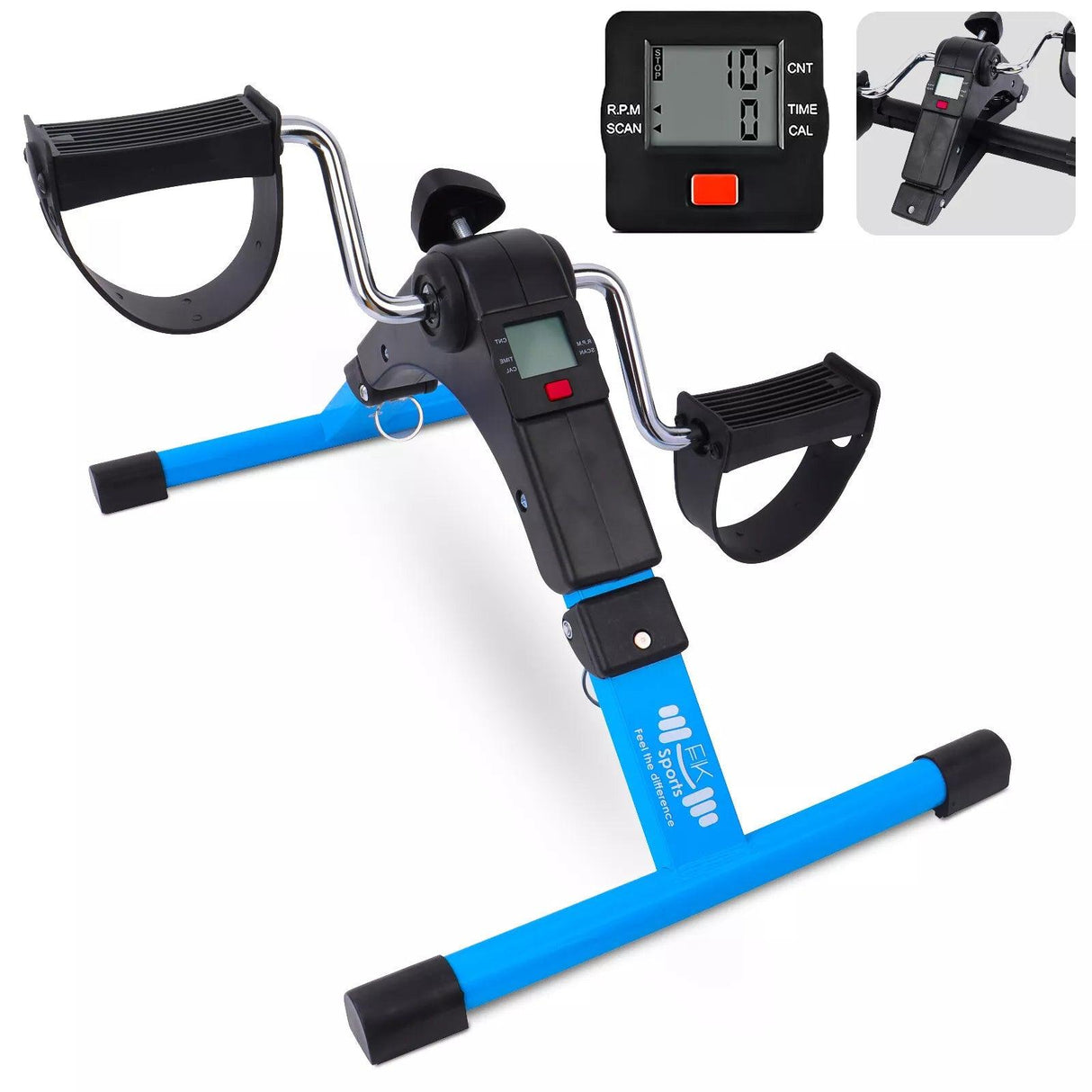 Mini Exercise Bike – Portable Pedal Exerciser with LCD Screen & Adjustable Resistance for Arm & Leg Workout