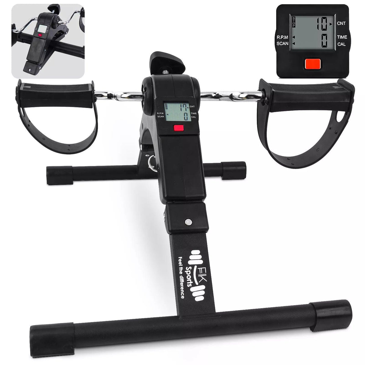 Mini Exercise Bike – Portable Pedal Exerciser with LCD Screen & Adjustable Resistance for Arm & Leg Workout