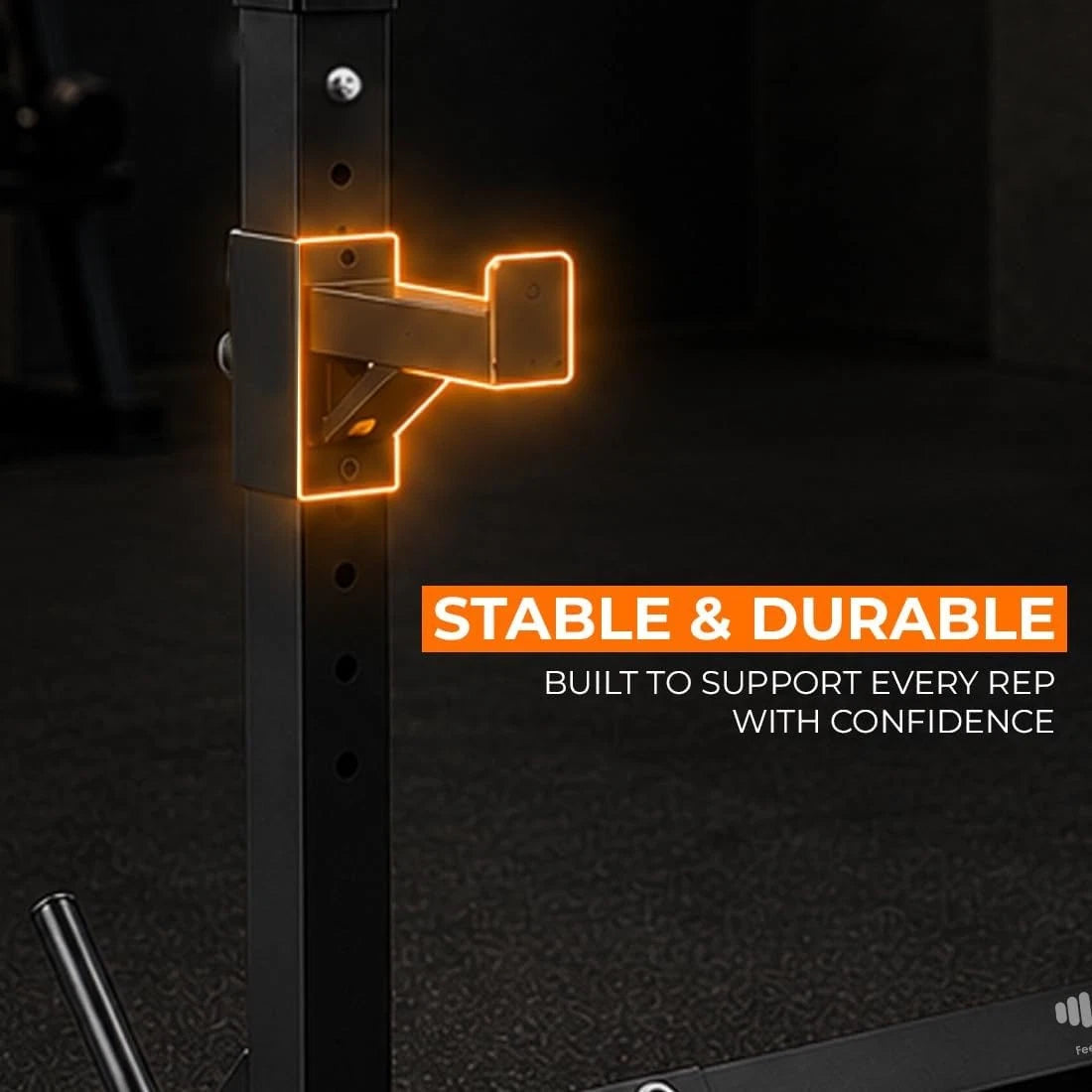 Heavy-Duty Adjustable Squat Rack – Barbell Stand for Home Gym Bench Press & Lifting