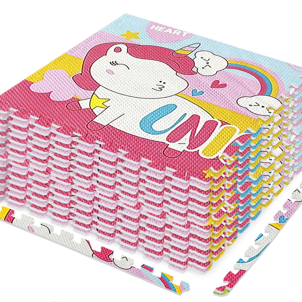 Kids EVA Foam Play Mat – Interlocking Soft Floor Tiles for Playrooms ...