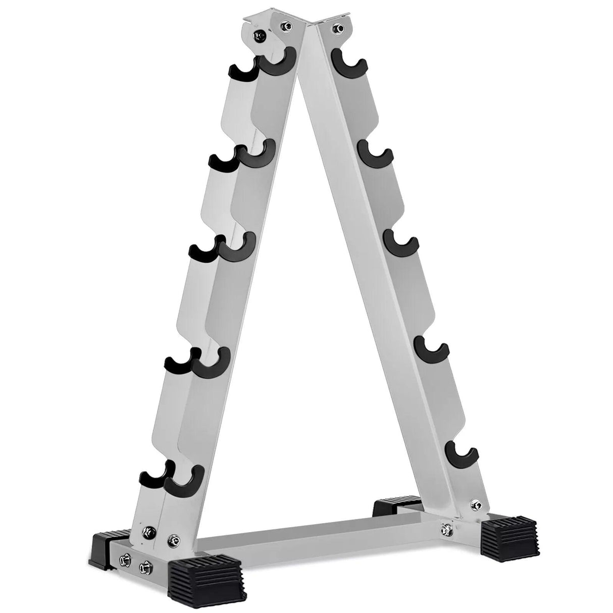 5-Tier Dumbbell Rack Stand – Heavy-Duty Steel Weight Storage for Home Gym
