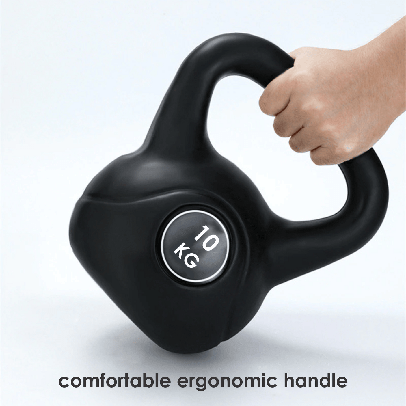 10 kg Vinyl Coated Kettlebell – Cast Core, Anti-Slip Base | FK Sports
