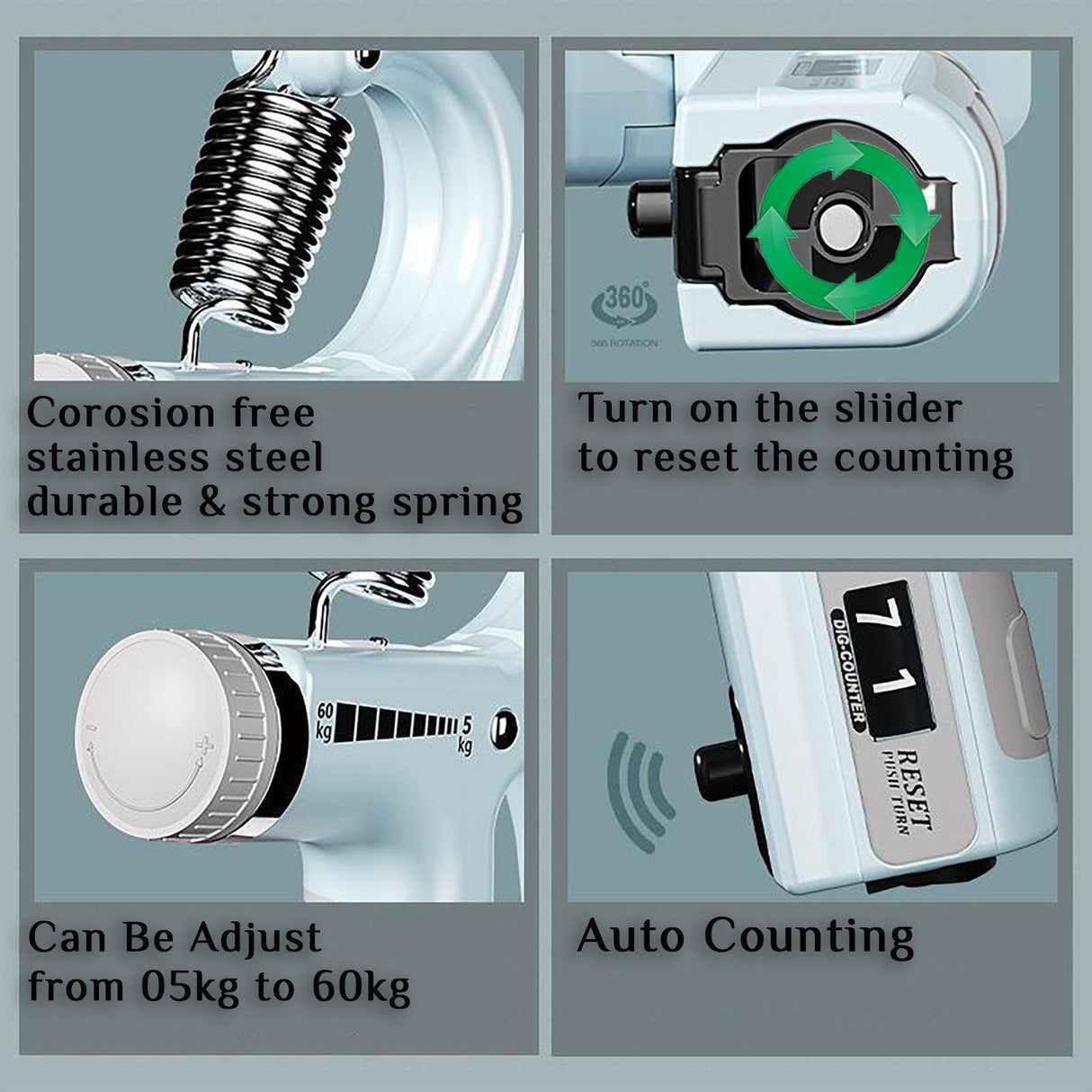 Hand grip Strengthener Counter