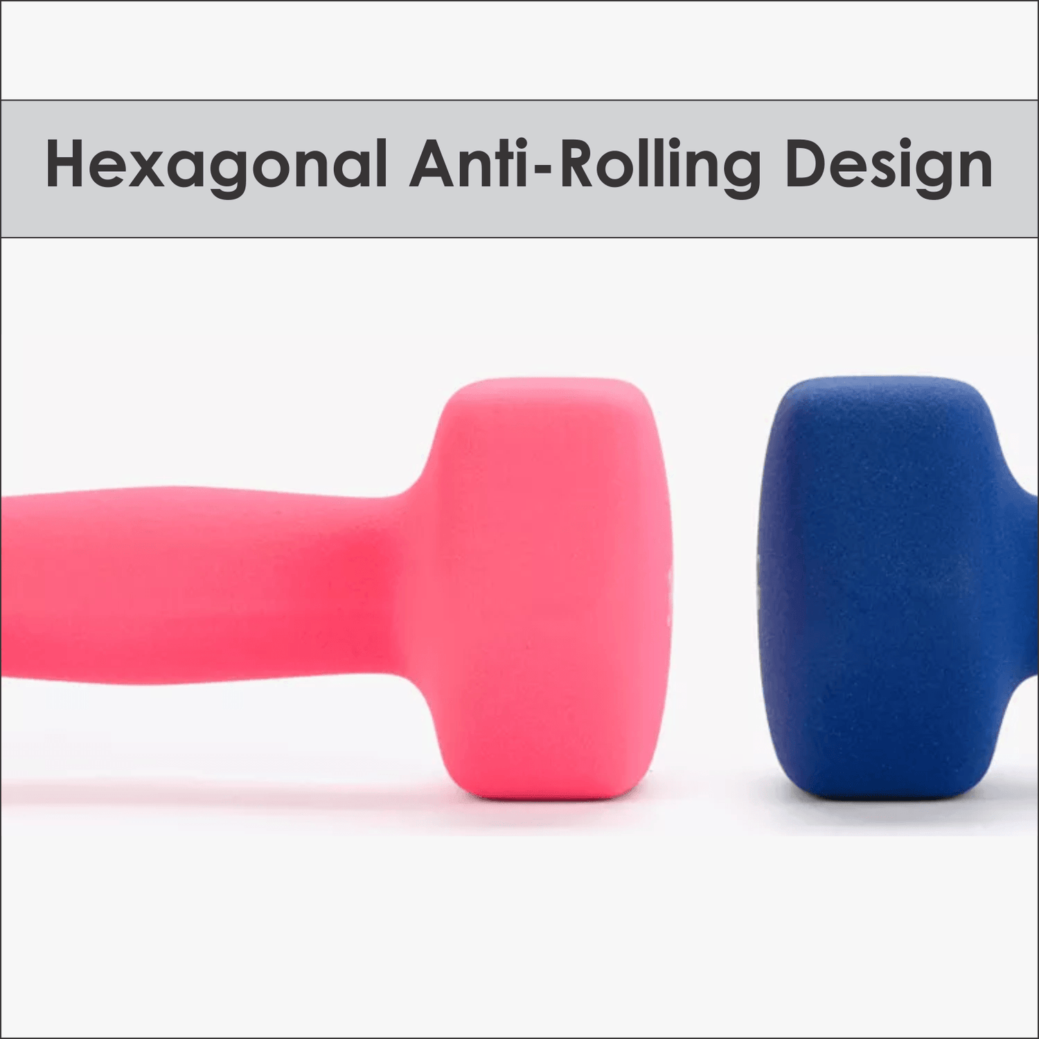 5KG Neoprene Plastic Dip Dumbbells Set