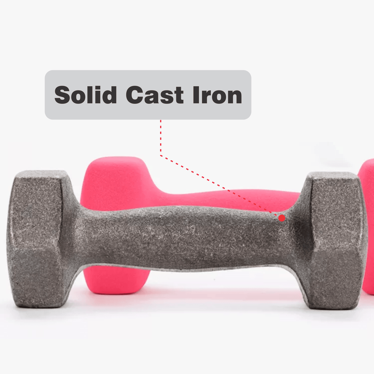 8KG Neoprene Plastic Dip Dumbbells Set