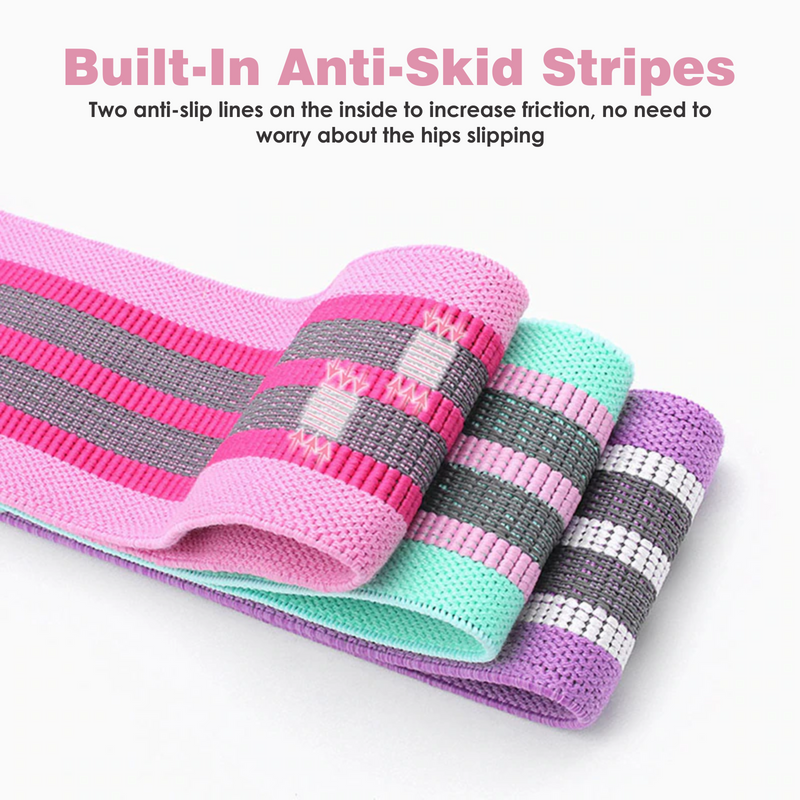 Anti skid Stripes Fabric Resistance Bands - FK Sports