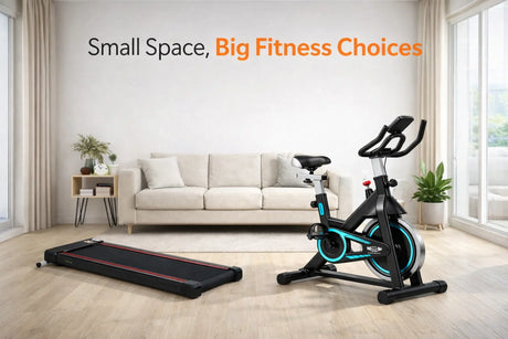 Walking pad and exercise bike in UK home