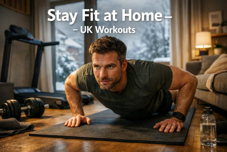 Bodyweight home workout in small UK living room during winter