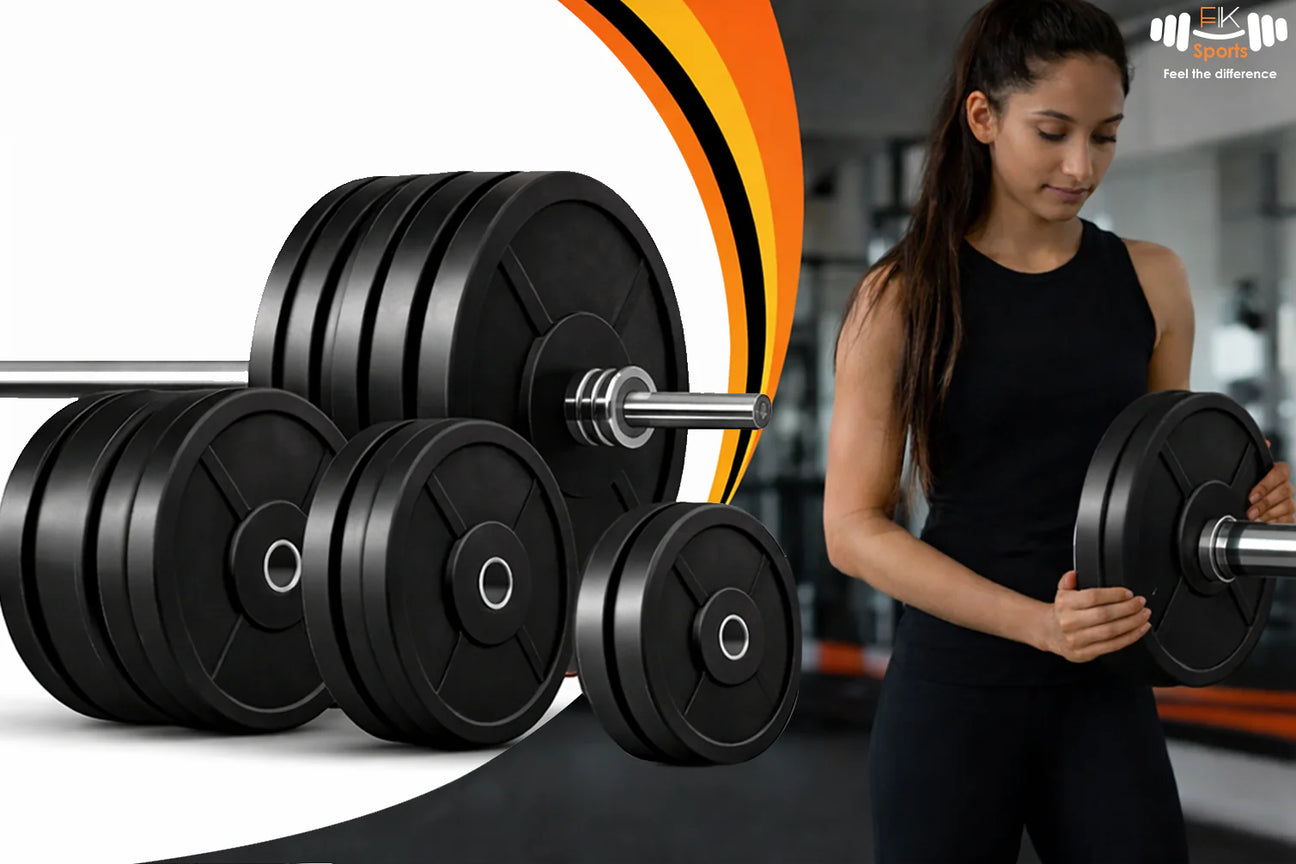 UK weight plates and barbell bars for home gym training