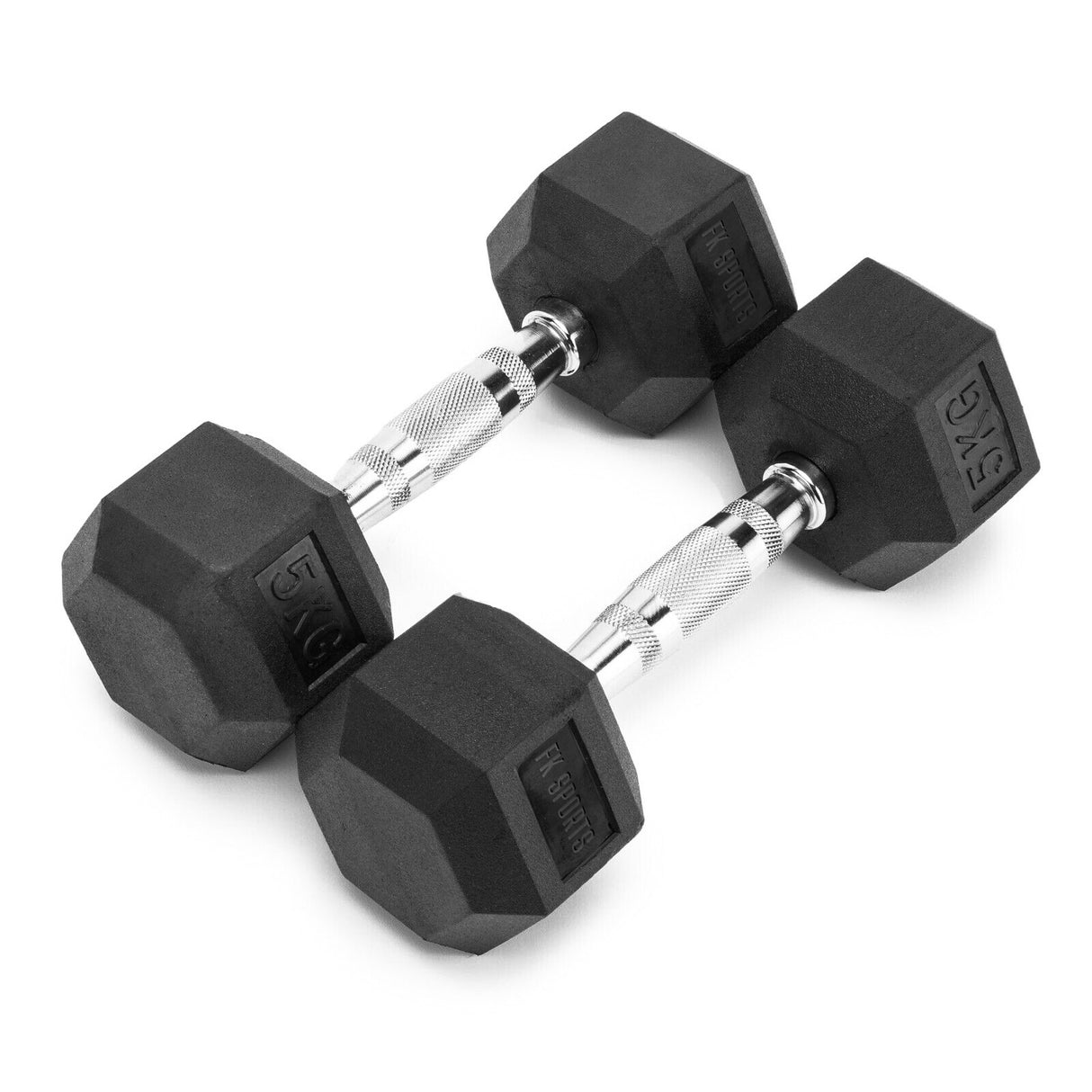 Hex Dumbbell Set – Rubber Coated Dumbbells 2.5kg–20kg | FK Sports