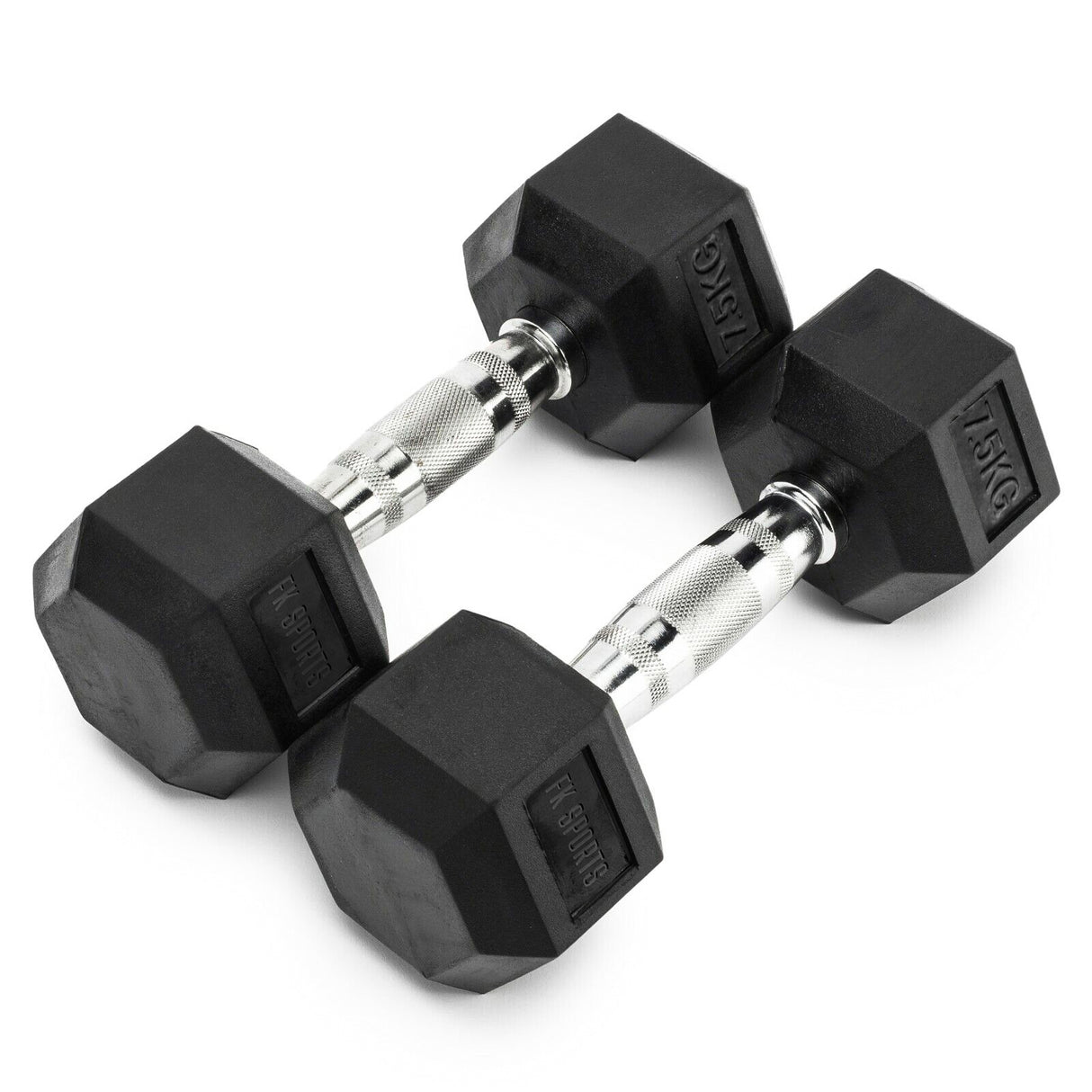 Hex Dumbbell Set – Rubber Coated Dumbbells 2.5kg–20kg | FK Sports