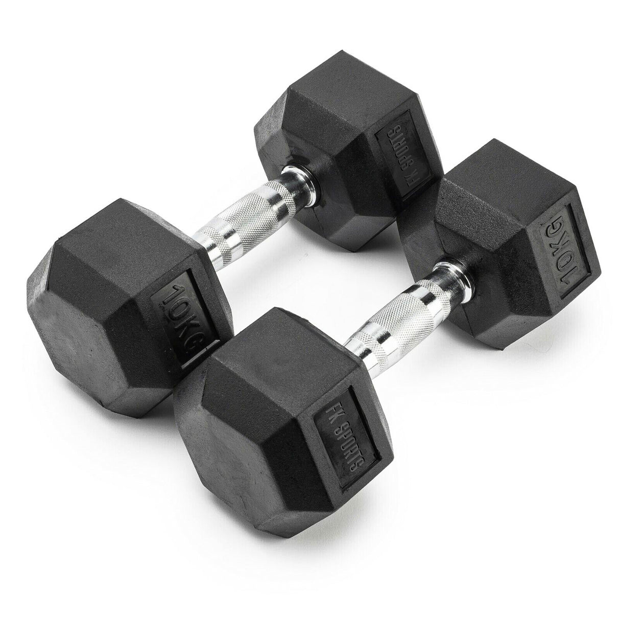 Hex Dumbbell Set – Rubber Coated Dumbbells 2.5kg–20kg | FK Sports
