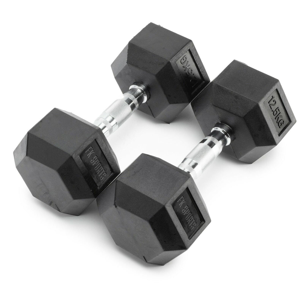 Hex Dumbbell Set – Rubber Coated Dumbbells 2.5kg–20kg | FK Sports