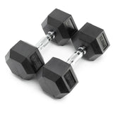 Hex Dumbbell Set – Rubber Coated Dumbbells 2.5kg–20kg | FK Sports
