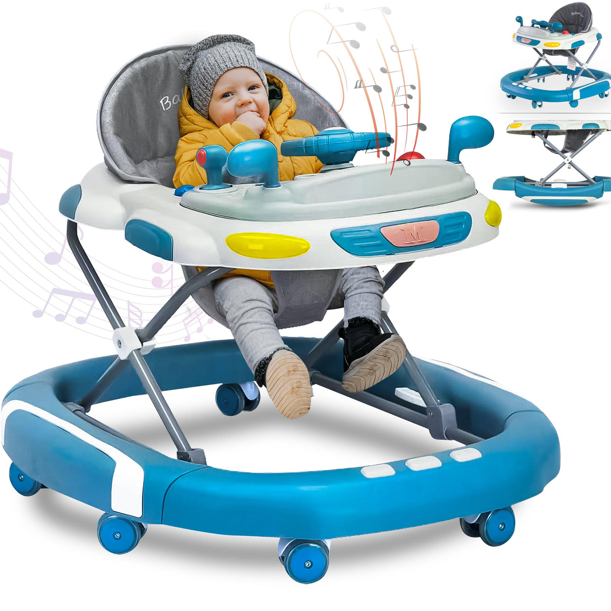 Baby Walker & Rocker Bouncer with Music | FK Sports UK