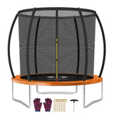 Outdoor Trampoline 6FT/8FT/10FT/12FT - Rebounder Trampoline for Toddlers, Kids & Adults with Safety Enclosure Net, Anti-tear, UV-Proof Pad, Exercise & Fitness