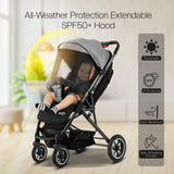 FK Sports Lightweight Foldable Baby Stroller – Compact Travel Pram with UV Canopy & Shock-Absorbing Wheels