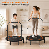 Foldable Mini Trampoline Rebounder 40” & 48” with U Bar Handle | FK Sports UK