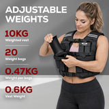 FK Sports Adjustable Weighted Vest (5kg–20kg) – Gym, Running & Strength Training Vest
