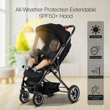FK Sports Lightweight Foldable Baby Stroller – Compact Travel Pram with UV Canopy & Shock-Absorbing Wheels